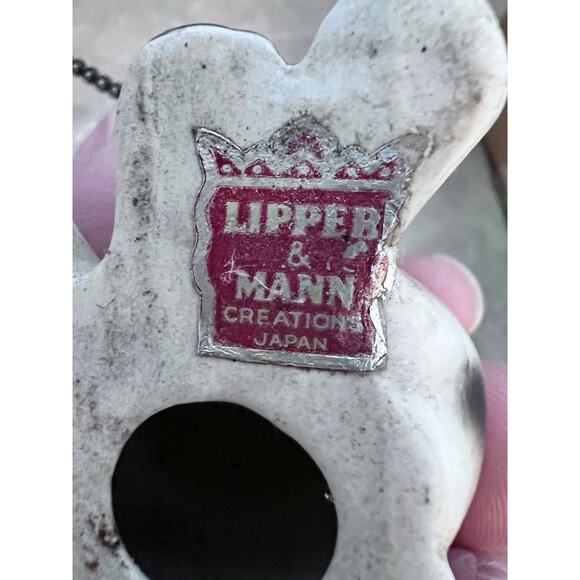 Vintage English Springer Spaniel Mother Dog Puppies W/ On Chain Japan (flaw) - Picture 11 of 11